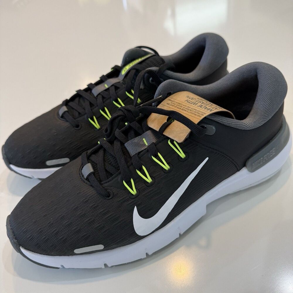 Nike Free Golf Men's Size 8 Golf Shoes Black Volt White Spikeless FN0332-001